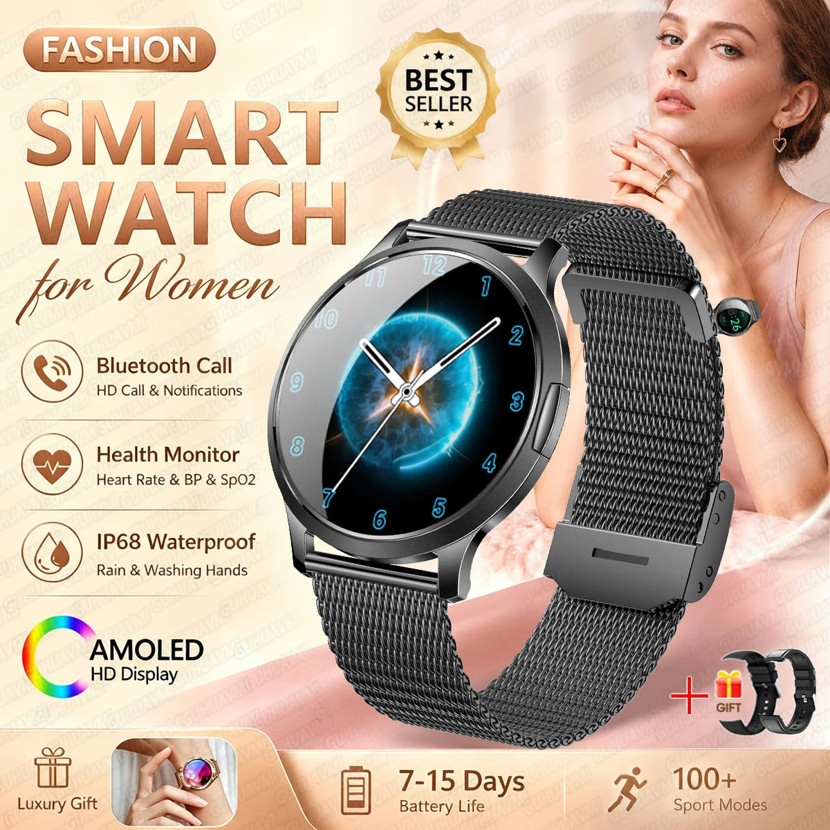 Reloj Inteligente V93 AMOLED Ultrafino