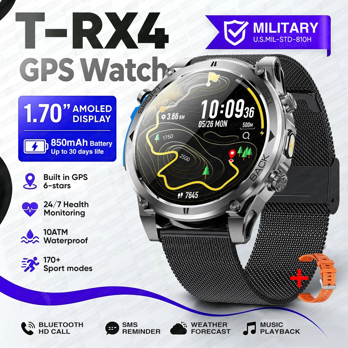Reloj Inteligente T-RX4 Ultra con GPS Integrado