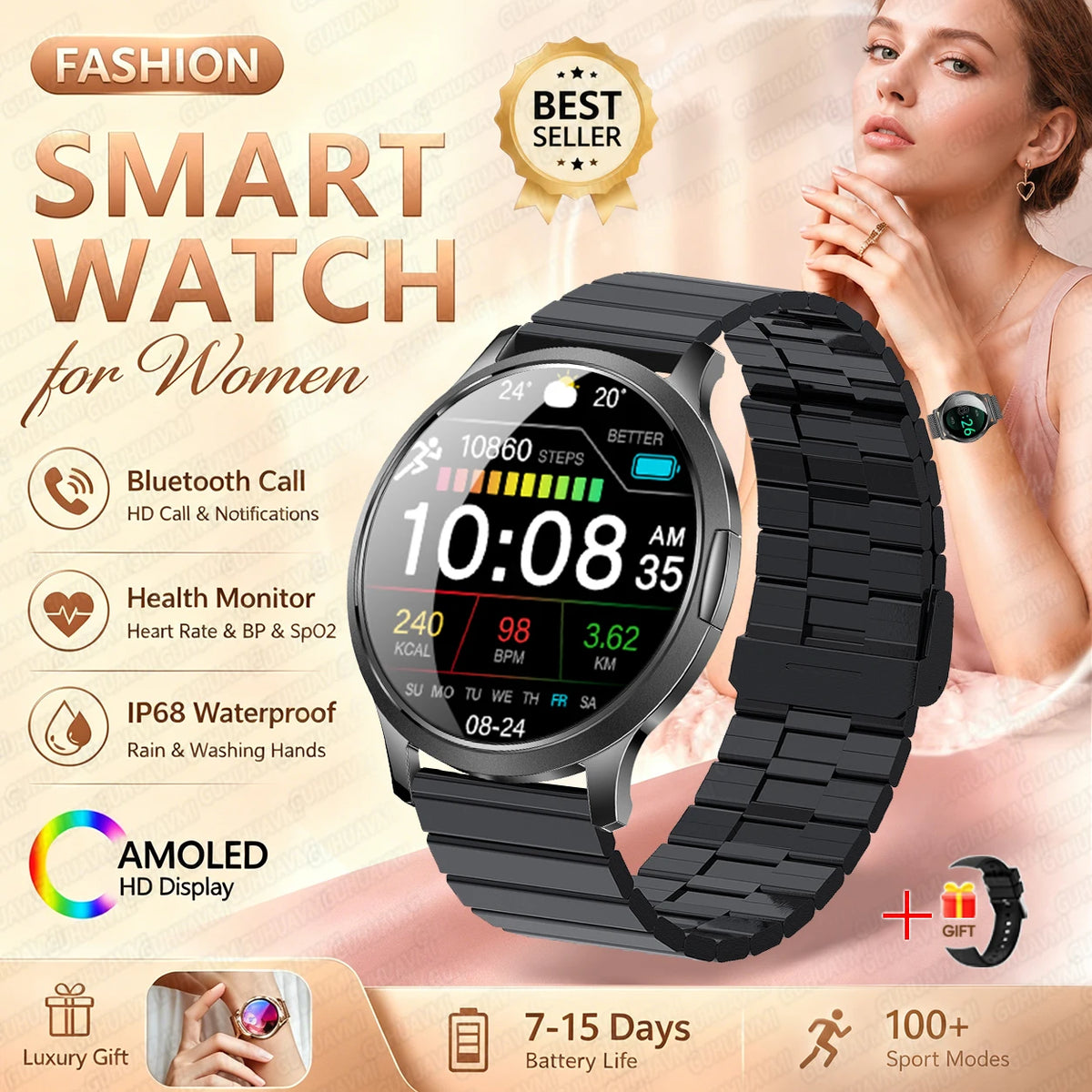 Reloj Inteligente V93 AMOLED Ultrafino