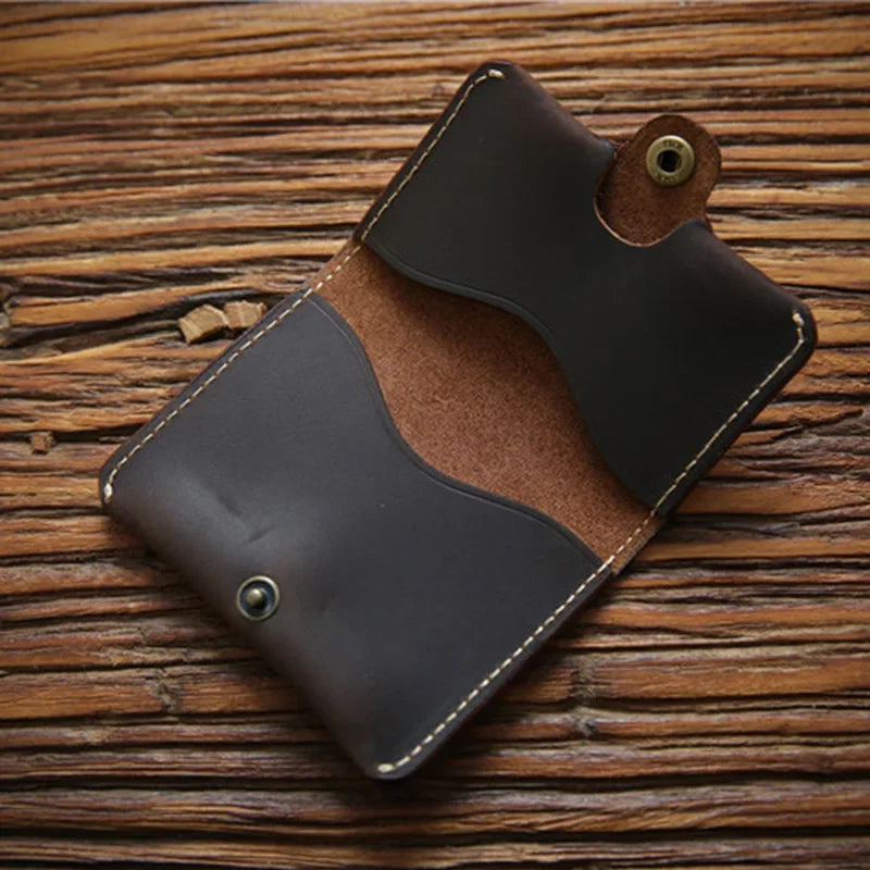 Cartera Minimalista de Cuero Crazy Horse para Hombre