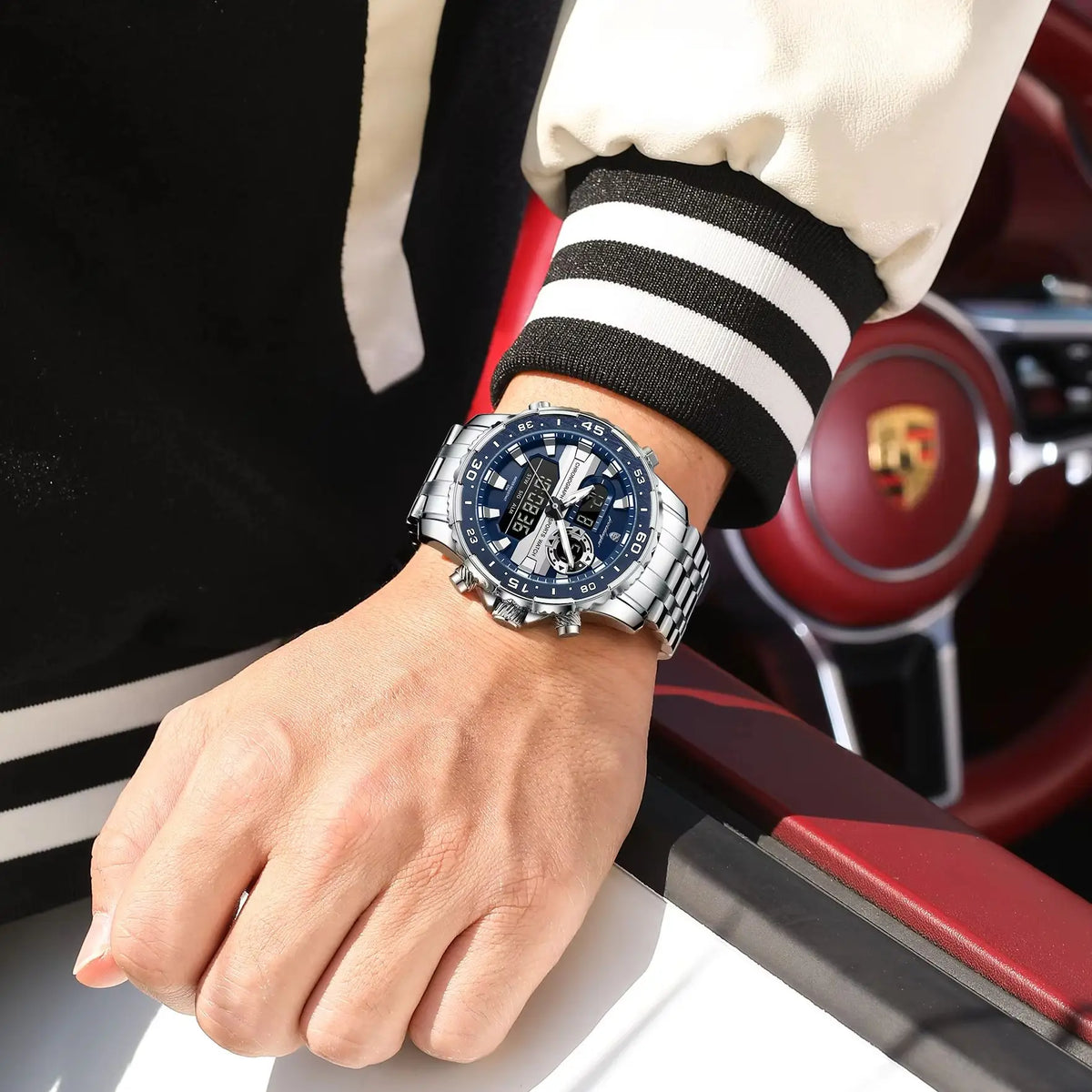 Reloj POEDAGAR E122 LED de Doble Hora