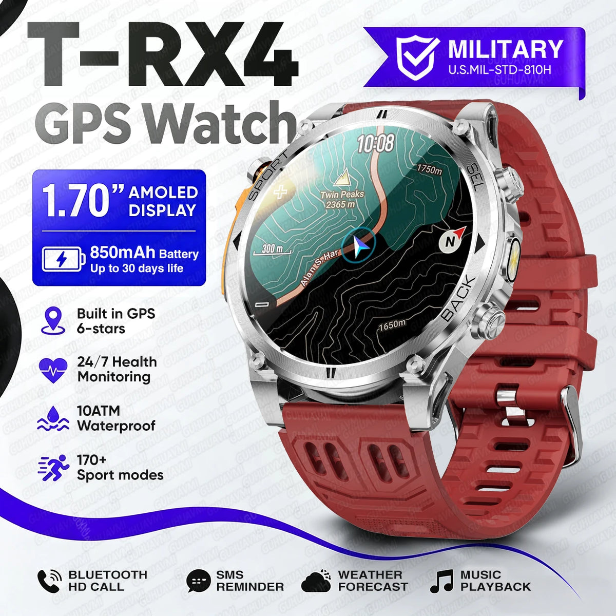 Reloj Inteligente T-RX4 Ultra con GPS Integrado