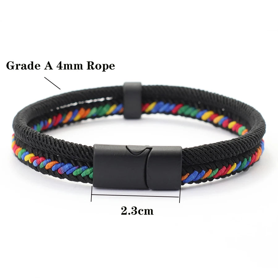 Pulsera Artesanal de Cuerda con Cierre de Seguridad