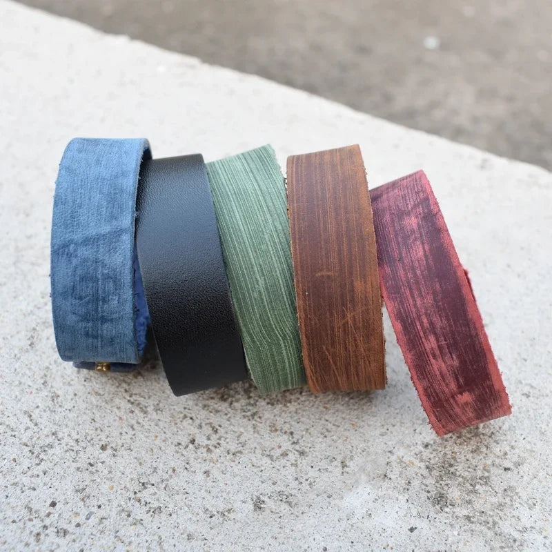 Pulsera de Cuero Liso con Dije