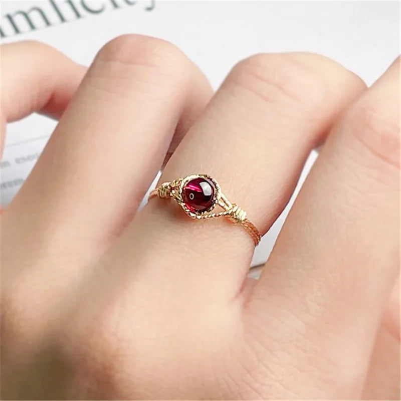 Anillo Minimalista con Oro Laminado 14K