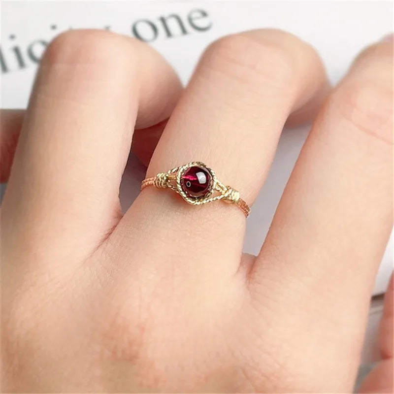 Anillo Minimalista con Oro Laminado 14K