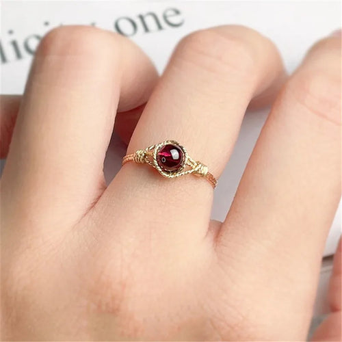 Anillo Minimalista con Oro Laminado 14K