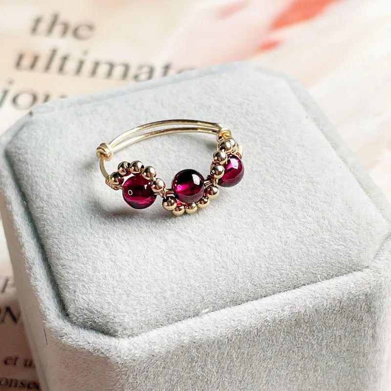 Anillo Bohemio con Oro Laminado 14K