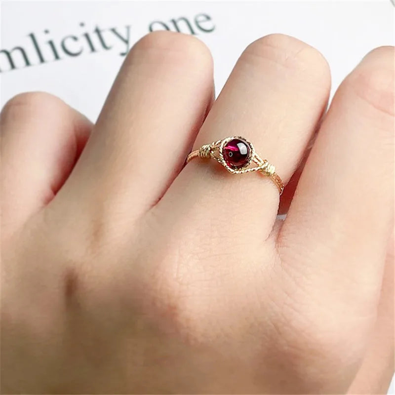 Anillo Minimalista con Oro Laminado 14K