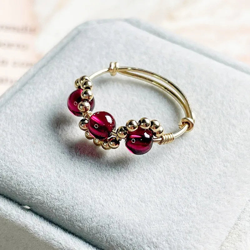 Anillo Bohemio con Oro Laminado 14K