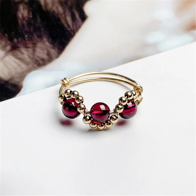 Anillo Bohemio con Oro Laminado 14K