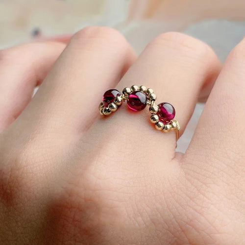 Anillo Bohemio con Oro Laminado 14K