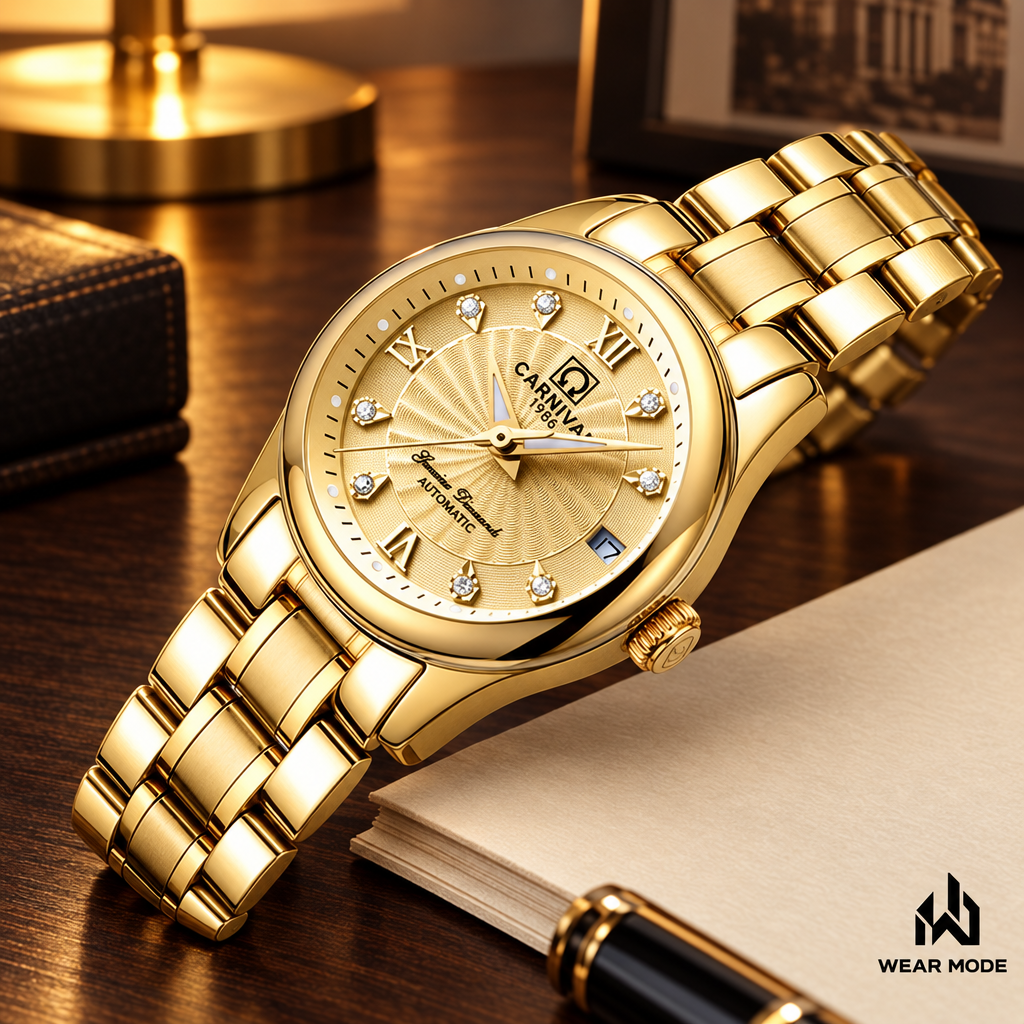 Reloj CARNIVAL Full Gold en escenario Wear Mode