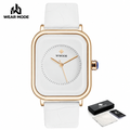 Reloj WWOOR blanco con caja y logo Wear Mode