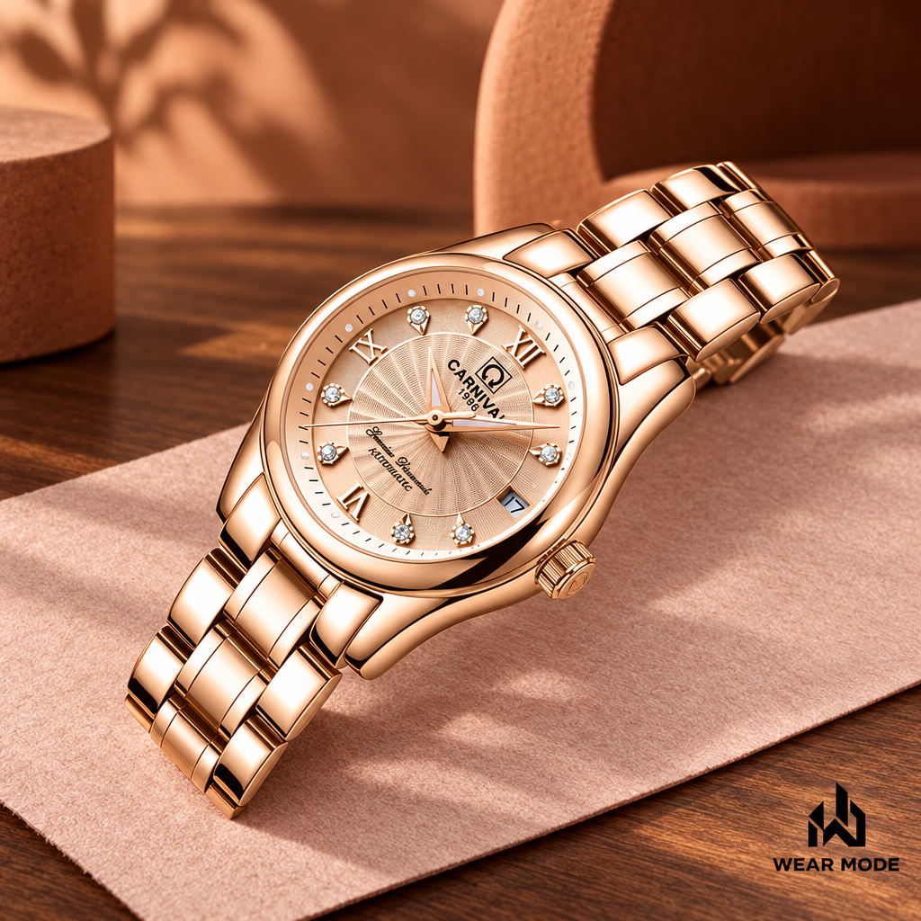 Reloj CARNIVAL Full Rose Gold en escenario Wear Mode