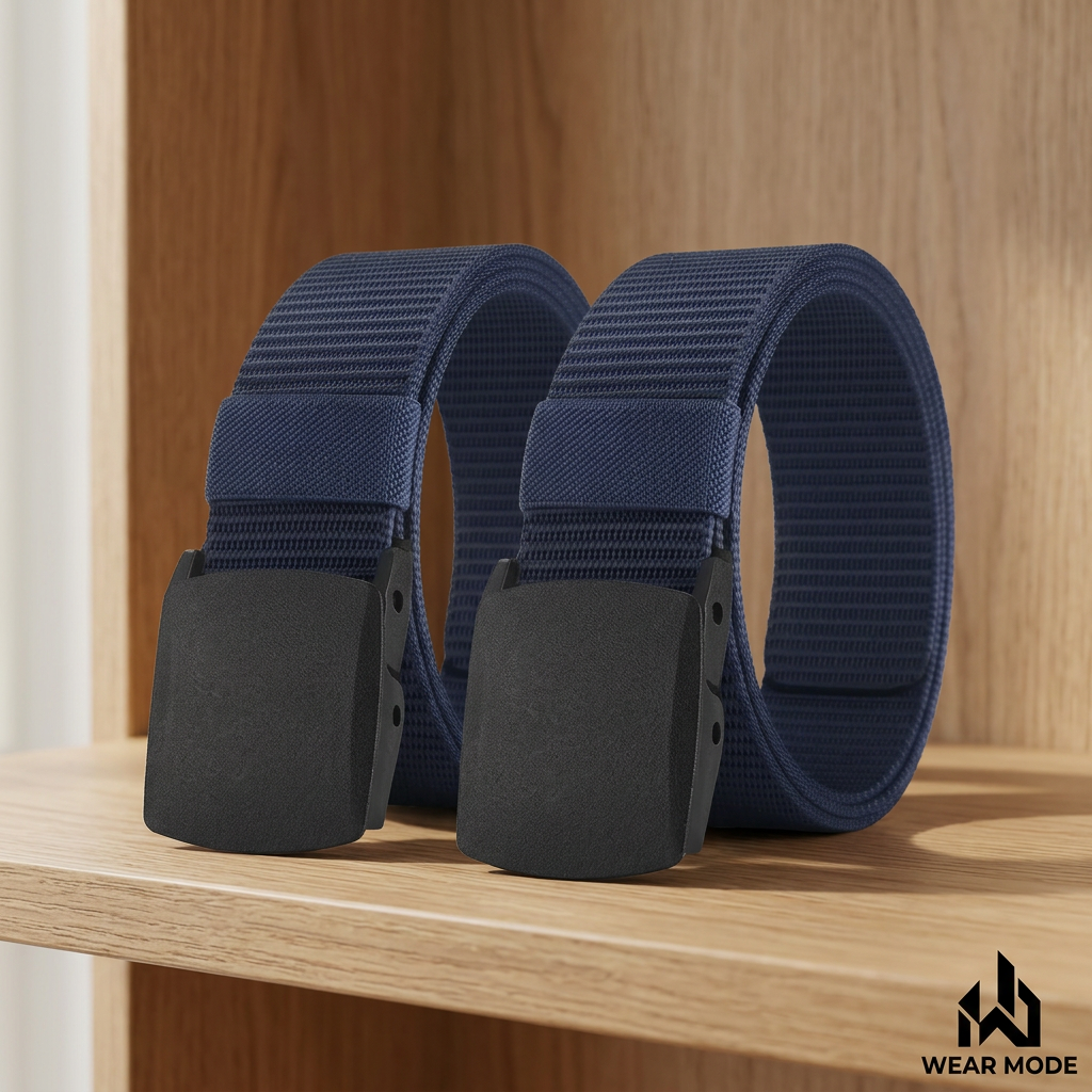 Paquete de dos cinturones tácticos azules