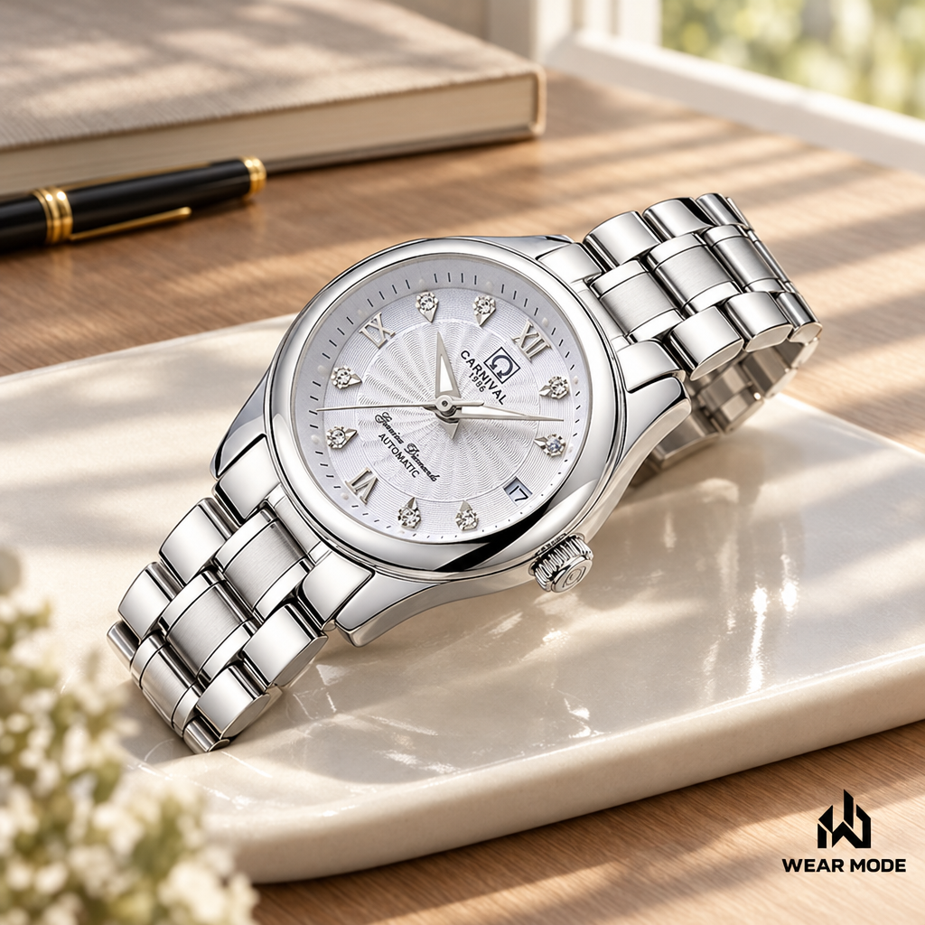 Reloj CARNIVAL Silver White en escenario Wear Mode