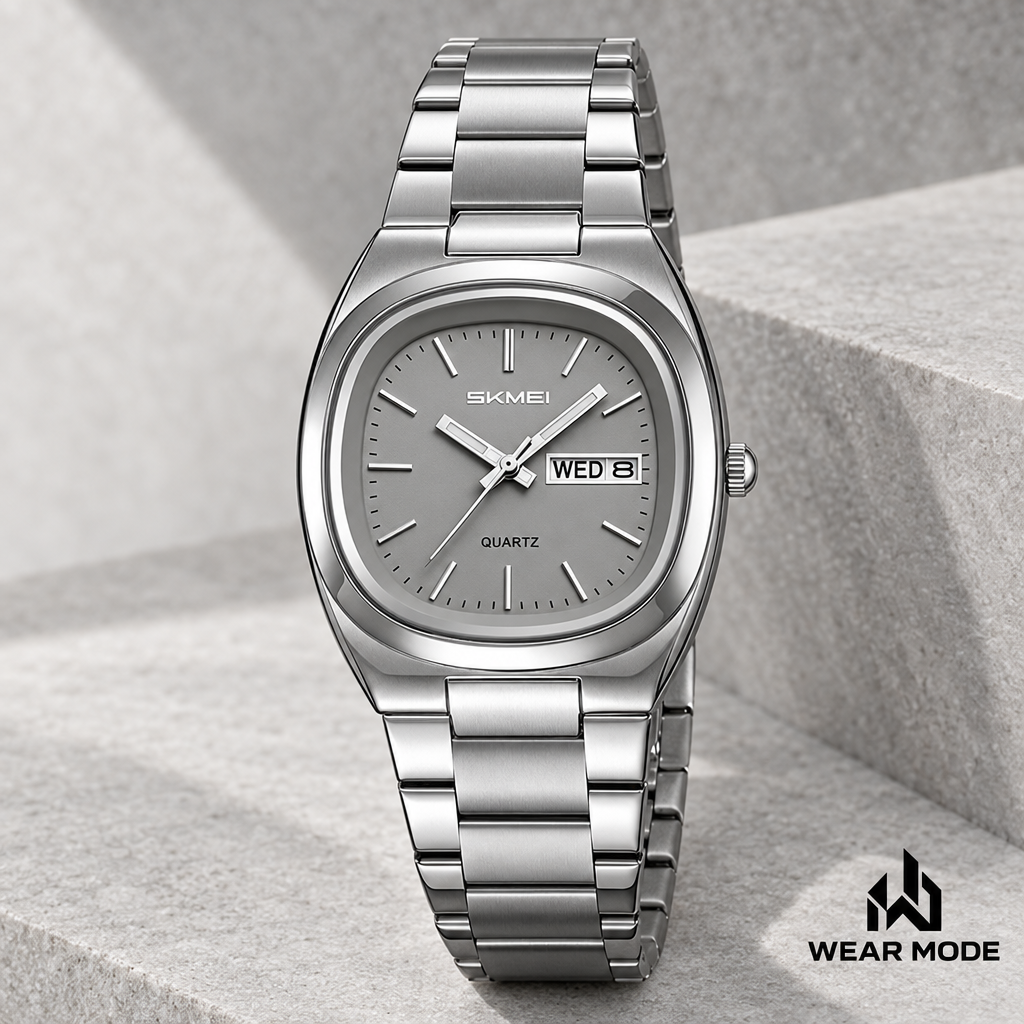 SKMEI 2420 plateado gris con logo Wear Mode