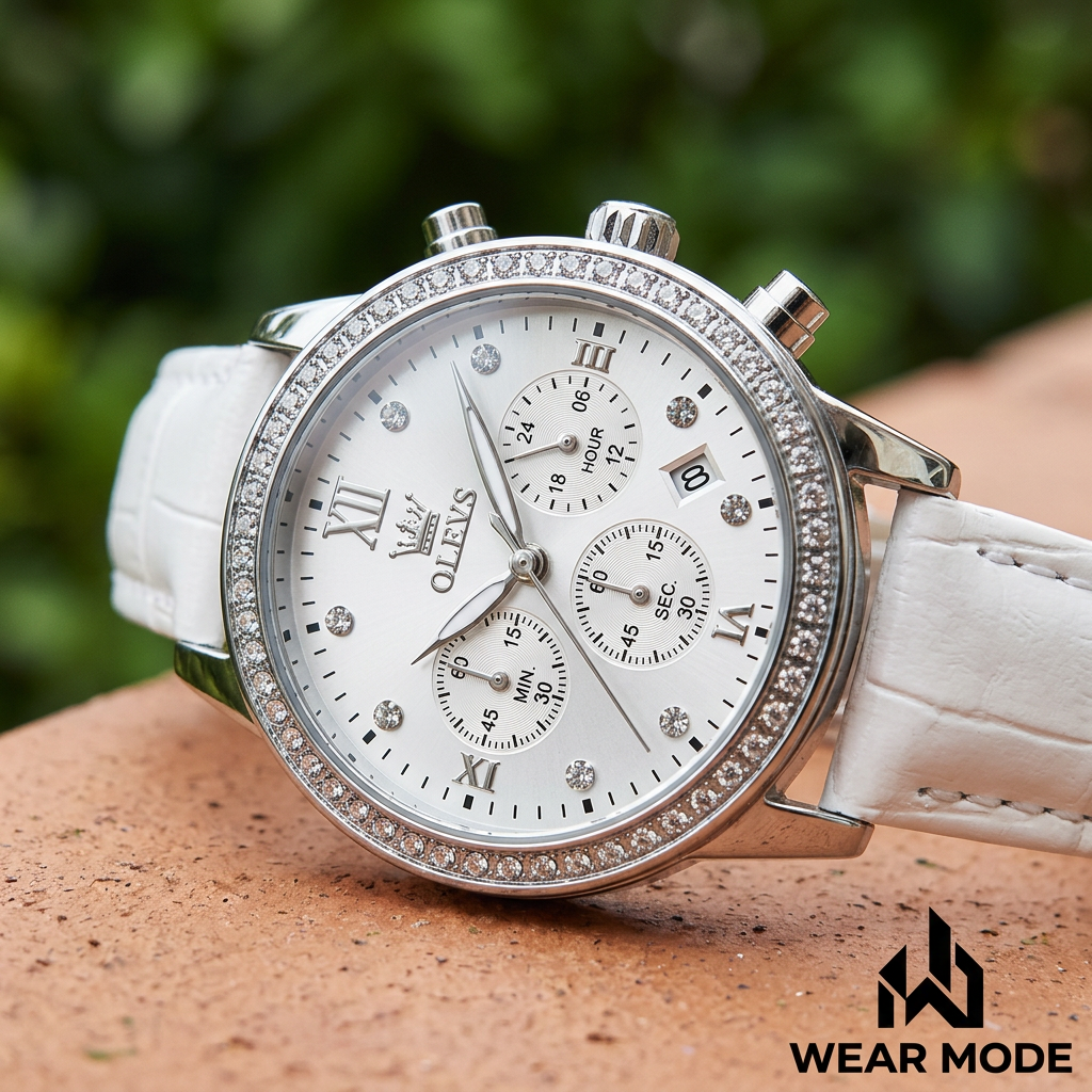 Detalle OLEVS 9933 Blanco-Plateado