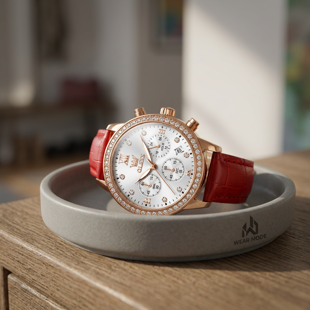 OLEVS 9933 Rojo-Oro rosa