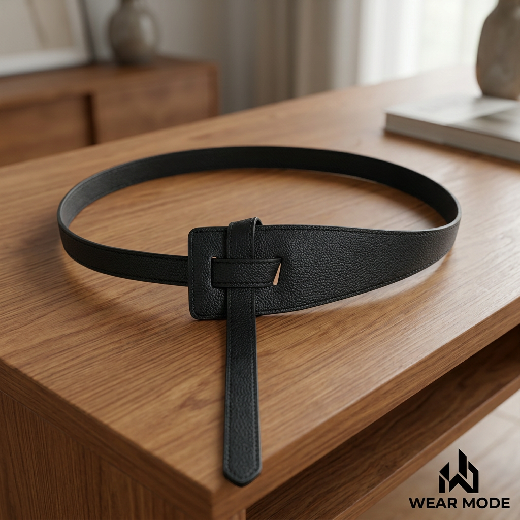 Cinturón corsé negro con firma Wear Mode