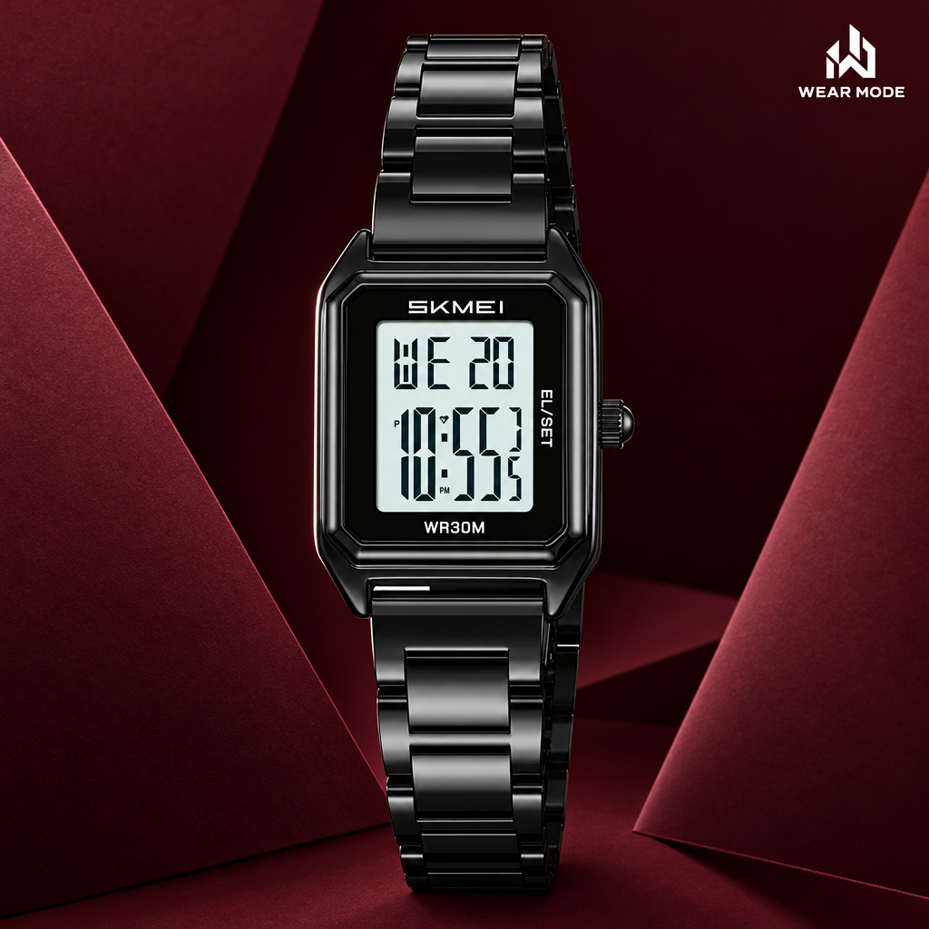 SKMEI 2493 Negro-Blanco con logo Wear Mode